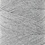 Bobine de fil ciré Linhasita pour micro macramé 0.5 mm - Argenté (Prata) x335m