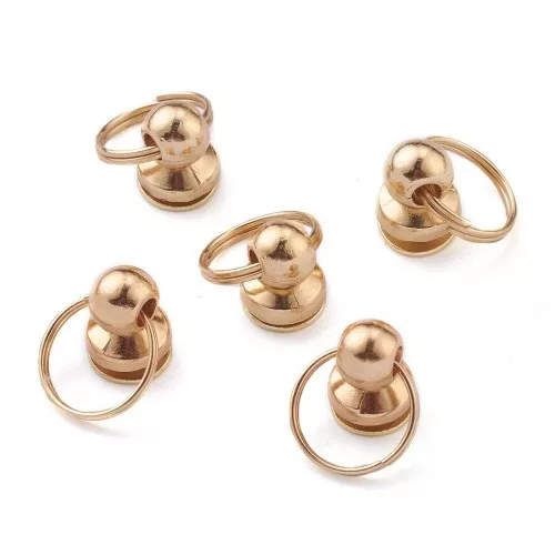 Rivets avec anneau 9x8 mm pour coque telephone portable et sac à main - Doré x4