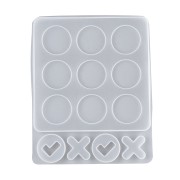 Moule silicone pour réaliser le jeu du Morpion - Tic Tac Toe - en résine x1
