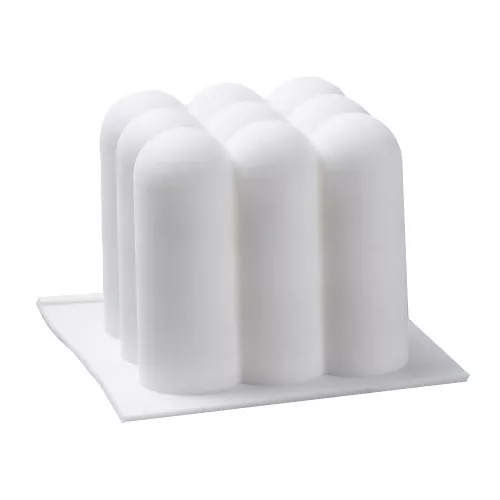Moule bougie cube bubble 50x60 mm - Blanc x1