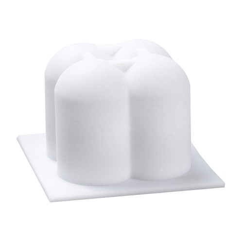 Moule bougie cube bubble 35x39 mm - Blanc x1