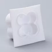 Moule bougie cube bubble 35x39 mm - Blanc x1