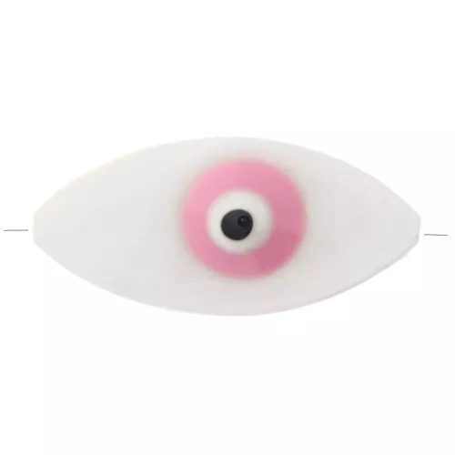 Perle oeil Rose en nacre 17x8 mm x1