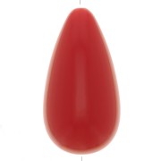 Perle poire en résine 26x14 mm - Rouge foncé x1|raw }}