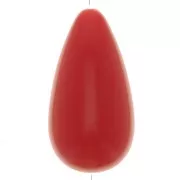 Perle poire en résine 26x14 mm - Rouge foncé x1