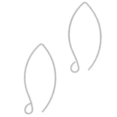 Crochets d'oreilles fil diamanté 31 mm - Argent 925 x2