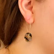 Créoles fil diamanté à décorer 25 mm - Argent 925 x2