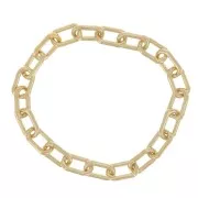 Bague fine chaîne maille Rectangle 2.4 mm - Taille 48 - Gold filled (or laminé) x1