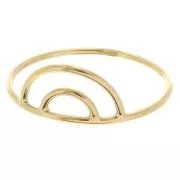 Bague fine double arche - Taille 46 - Gold filled (or laminé)   x1