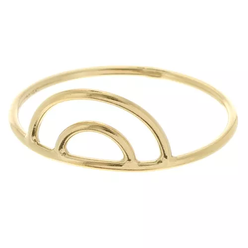 Bague fine double arche - Taille 46 - Gold filled (or laminé) x1