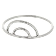 Bague fine double arche - Taille 46 - Argent 925 x1|raw }}
