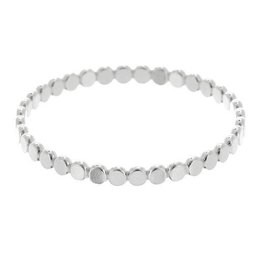 Bague fine - mini pastilles -- Taille 54 - Argent 925 x1