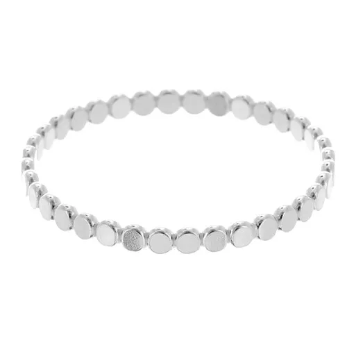 Bague fine - mini pastilles -- Taille 54 - Argent 925 x1
