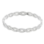 Bague fine torsadée - tresse - Taille 51 - Argent 925 x1|raw }}