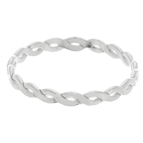 Bague fine torsadée - tresse - Taille 51 - Argent 925 x1