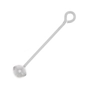 Clou tête ronde 17x0.6 mm avec boule dévissable - Argent 925 x1|raw }}