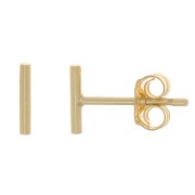 Clous d'oreilles barre forme T 6 mm - Gold filled (or laminé)  x2|raw }}