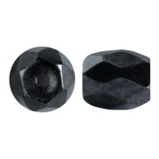 Perles en verre Baros® par Puca® 6x5 mm - Jet Hematite x10g