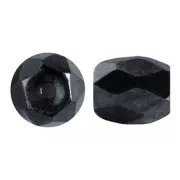 Perles en verre Baros® par Puca® 6x5 mm - Jet Hematite x10g