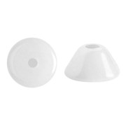 Perles en verre Konos® par Puca® 4x2 mm - Opaque White Ceramic Look x10g