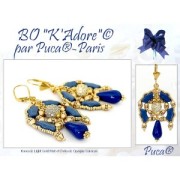 Perles en verre Konos® par Puca® 4x2 mm - Crystal Capri Gold x10g