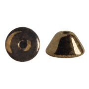 Perles en verre Konos® par Puca® 4x2 mm - Dark Gold Bronze x10g|raw }}