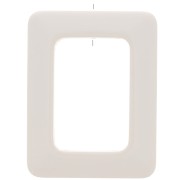 Pendentif rectangle évidé en résine opaque 45x35 mm - Ivoire x1|raw }}
