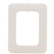 Pendentif rectangle évidé en résine opaque 45x35 mm - Ivoire x1
