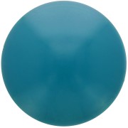 Cabochon rond en résine opaque 18 mm - Bleu canard x1