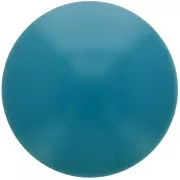 Cabochon rond en résine opaque 18 mm - Bleu canard x1