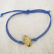 Intercalaire main 20x18 mm - motif oeil - Doré à l'or fin x1