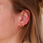 LOT DE 8 SUPPORTS BOUCLES D'OREILLES DORMEUSES 16mm x10mm acier inoxydable *IN7