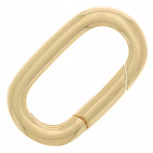 Fermoir ovale mousqueton 22x13 mm - Doré x1