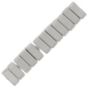 Perles rondelles carrés - Heishi - 4 mm - Placage argent fin vieilli x10