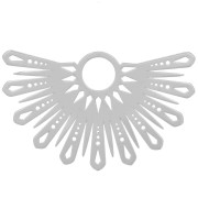 Pendentif demi-soleil ethnique évidé 15x25 mm exclu Perles&Co - Placage Argent fin|raw }}