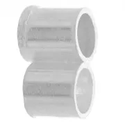 Embout double 10x6 mm pour cordon 4 mm - Argent 925 x1