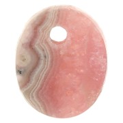 Sequin ovale 12x10 mm en pierre gemme - Rhodochrosite x1|raw }}