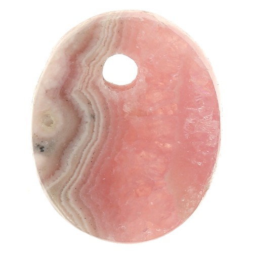 Sequin ovale 12x10 mm en pierre gemme - Rhodochrosite x1