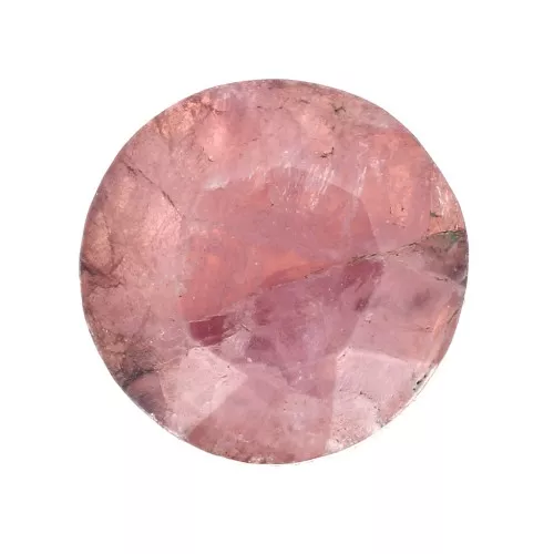 Cabochon rond facetté 6 mm - Rhodochrosite x1