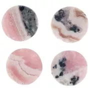 Cabochon plat rond - palet - 6 mm - Rhodochrosite x1