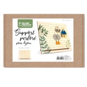 Porte bijoux en bois - présentoir bijoux pour boucles d'oreilles 25x30cm - Naturel