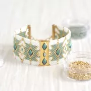 Cymbal - Connecteur pour perles Delica 11/0 31x14 mm Gerakari - Doré à l'or fin x1