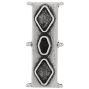 Cymbal - Connecteur pour perles Delica 11/0 31x14 mm Gerakari - Argenté vieilli|raw }}