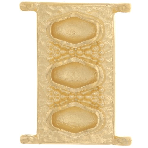 Cymbal - Connecteur pour perles Delica 11/0 18x14 mm Korakas - Doré à l'or fin x1