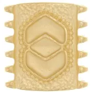 Cymbal - Connecteur pour perles SuperDuo 24x23 mm Pitrofos - Doré à l'or fin x1