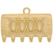 Cymbal - Embout pour tissage de perles SuperDuo 16x24 mm Kalyvari VI - Doré à l'or fin x1|raw }}