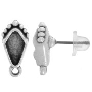 Cymbal - Clous d'oreilles pour Kite 15x7mm avec anneau Livadi - Argenté vieilli x2