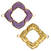 Cymbal - Intercalaire pour perles Chevron 25x31 mm - Notino - Doré à l'or fin x1