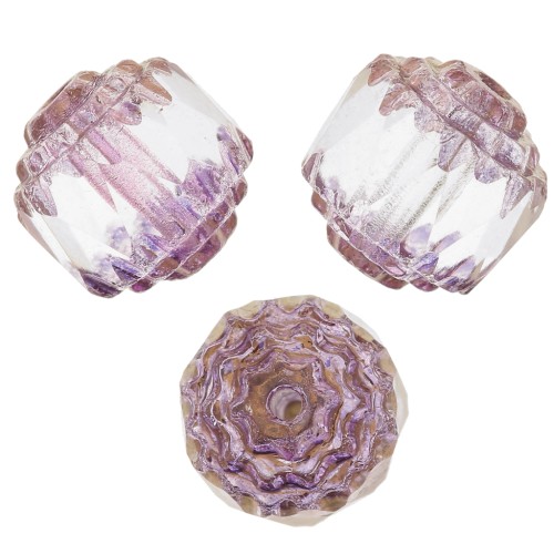 Facettes Antiques  8 mm Crystal Dark Bronze x10