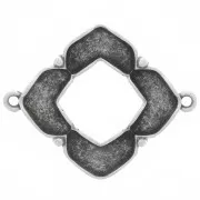 Cymbal - Intercalaire pour perles Chevron 25x31 mm - Notino - Argenté vieilli x1